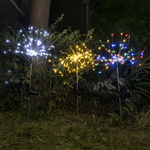 Solar Garden Firework Lights 2pcs