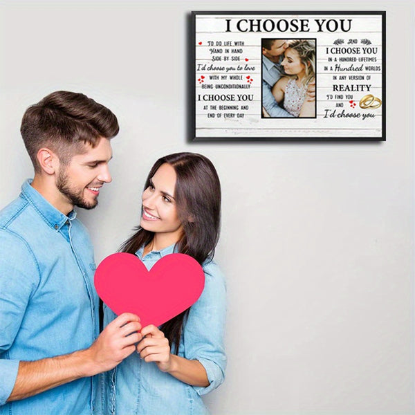 Personalized Metal Sign With Metal Framed Personalized Custom Picture Valentine's Day