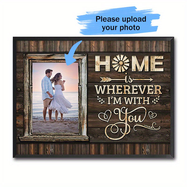 Personalized Metal Sign With Metal Framed House Valentines Day Gifts For Him Her