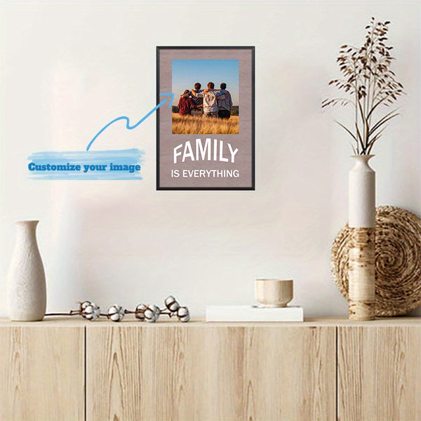 Personalized Aluminum Metal Sign With Metal Framed Custom Photo Family Is Everything8x12inch (20x30cm)