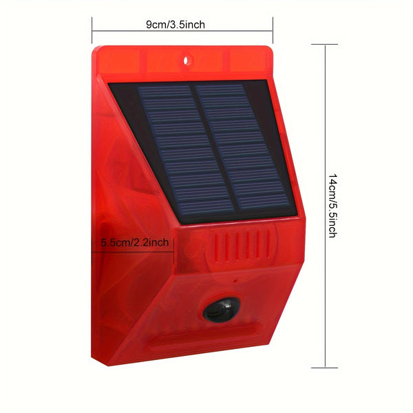 Solar-Powered Security Alarm Light with Motion Sensor