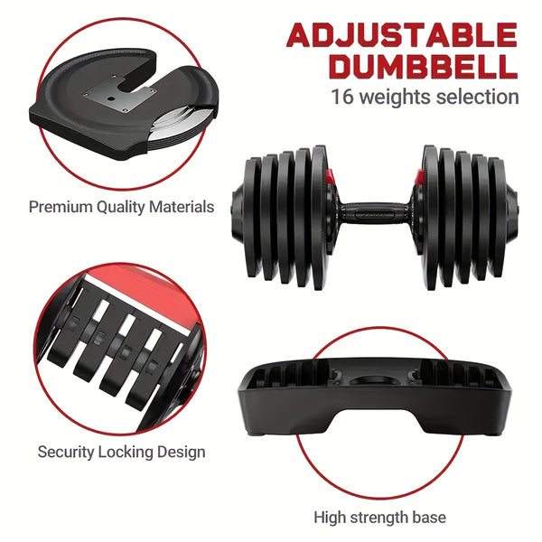 Adjustable Dumbbells & Barbell Sets, Up To 90lbs