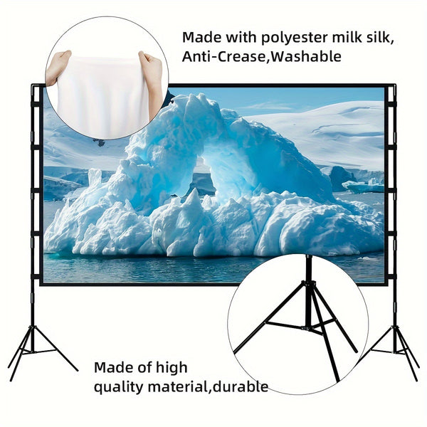 120-inch Portable Foldable Projection Screen 16:9HD 4K 3D