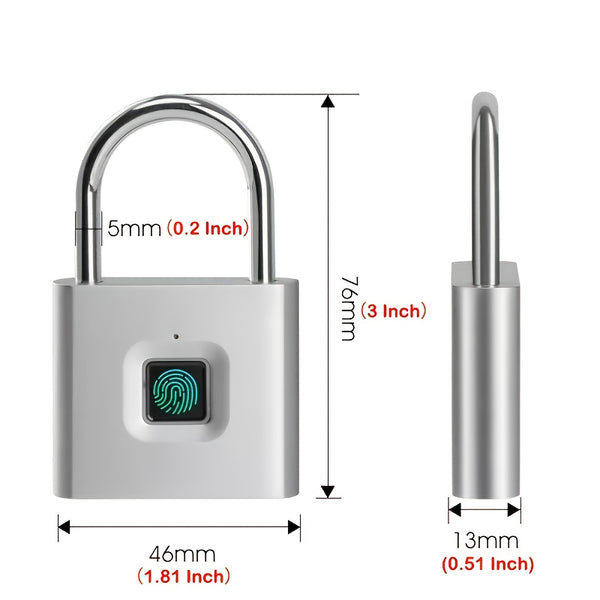 Waterproof Smart Fingerprint Padlock