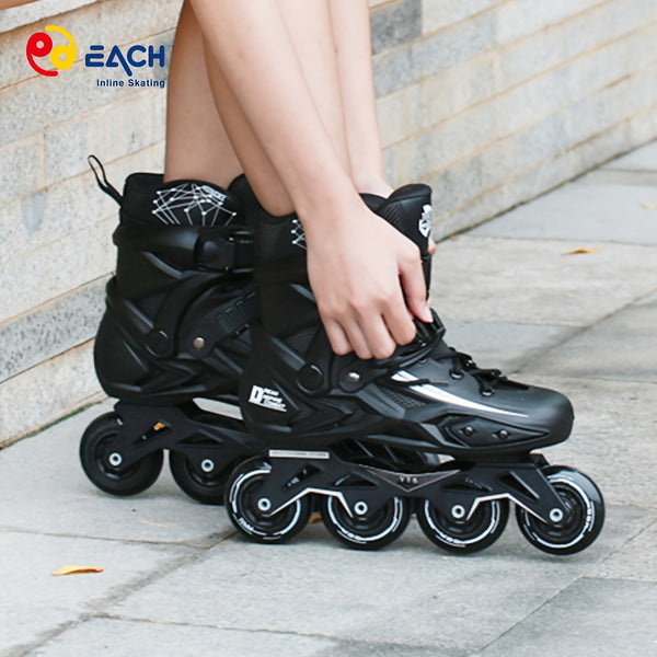 Professional Unisex Inline Skates With Buckle And 4 Wheels!