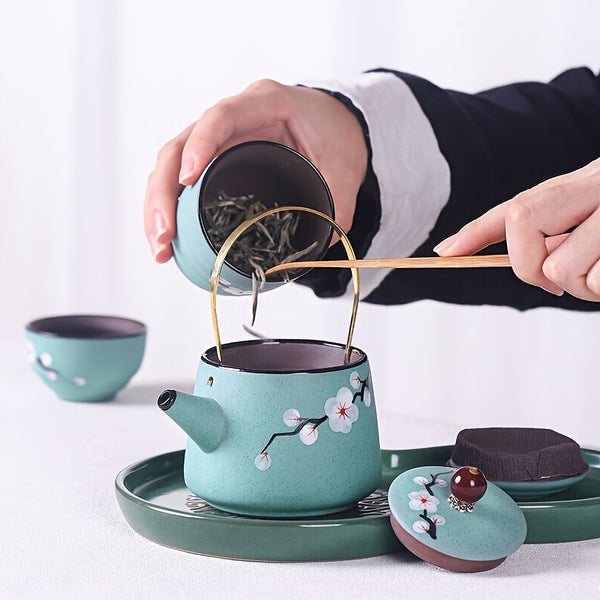 Ceramic Purple Clay Travel Tea Set