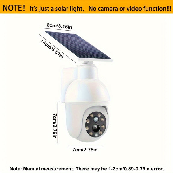 Solar Wall Light Simulation Surveillance Camera