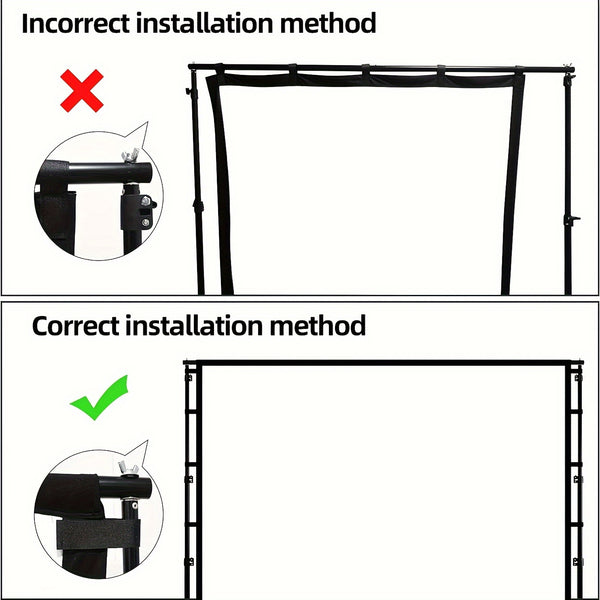 120-inch Portable Foldable Projection Screen 16:9HD 4K 3D