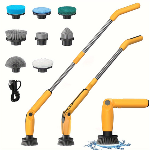 Electric Rotary Scrubber, Cordless Cleaning Brush, With TYPE-C Charging Cable