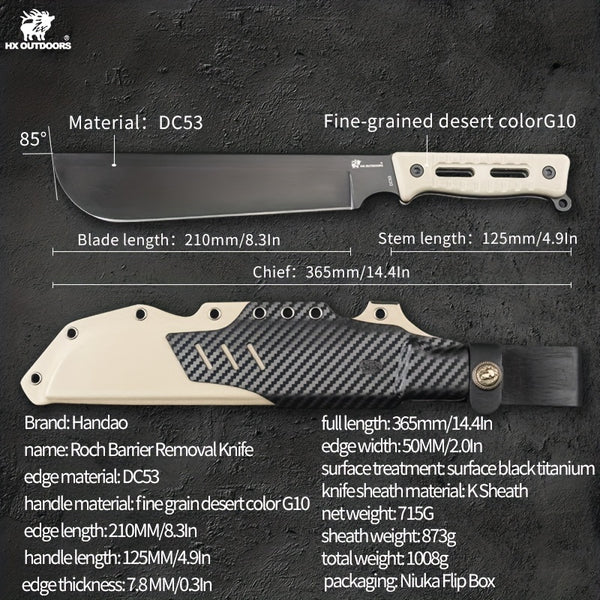 Camping Knife With K Sheath 1pc DC53 EDC