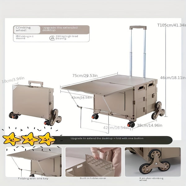 Foldable Storage Cart With Wheels