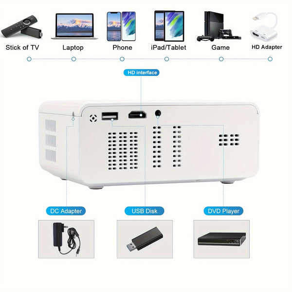 LED Home Theater Projector Outdoor Mini Portable Projector