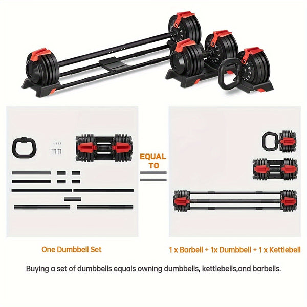 Adjustable Dumbbells Barbell Kettlebell Sets