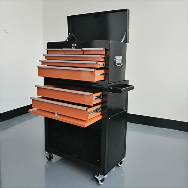 Mobile Tool Cart With 8 Drawers