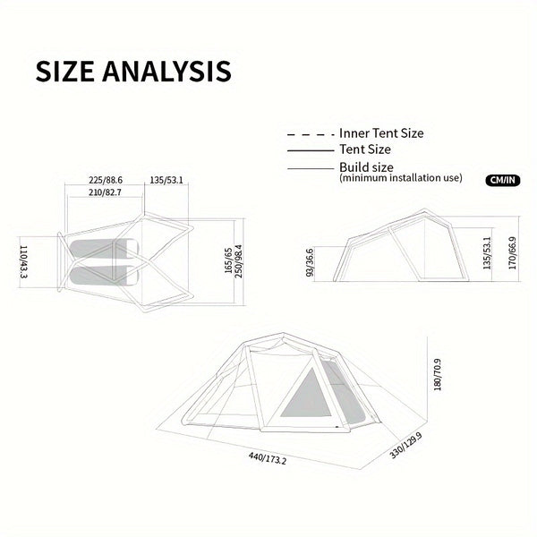 Naturehike Portable Inflatable Camping Tent